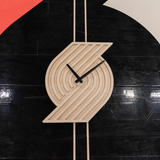 Portland Trail Blazers x Kevin Concepts Wood Pinwheel Clock