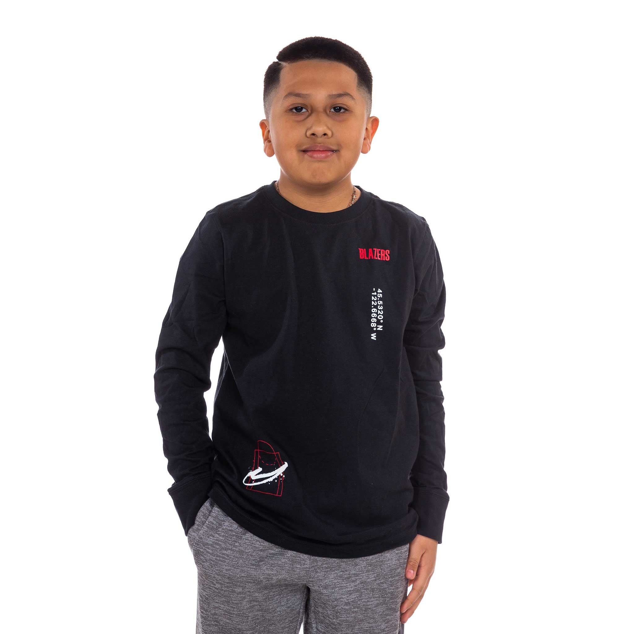 Portland Trail Blazers Youth Courtside Max Long Sleeve - Youth S - 