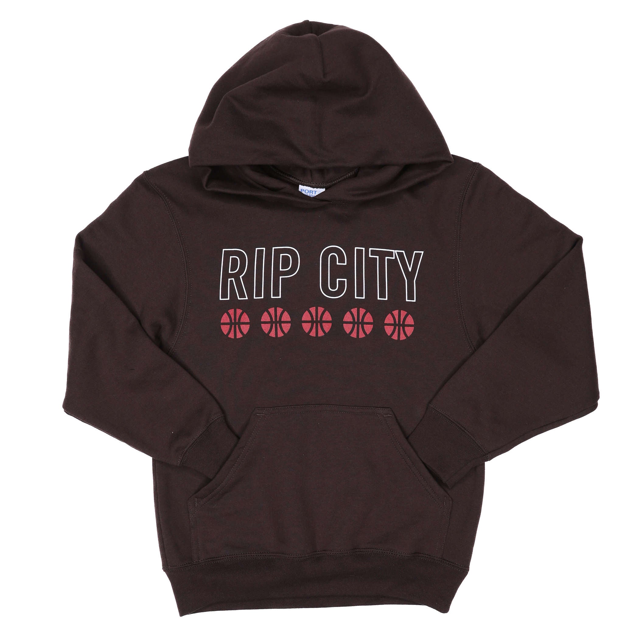 Rip City Remix Ballin Youth Brown Hoodie - Youth S - 