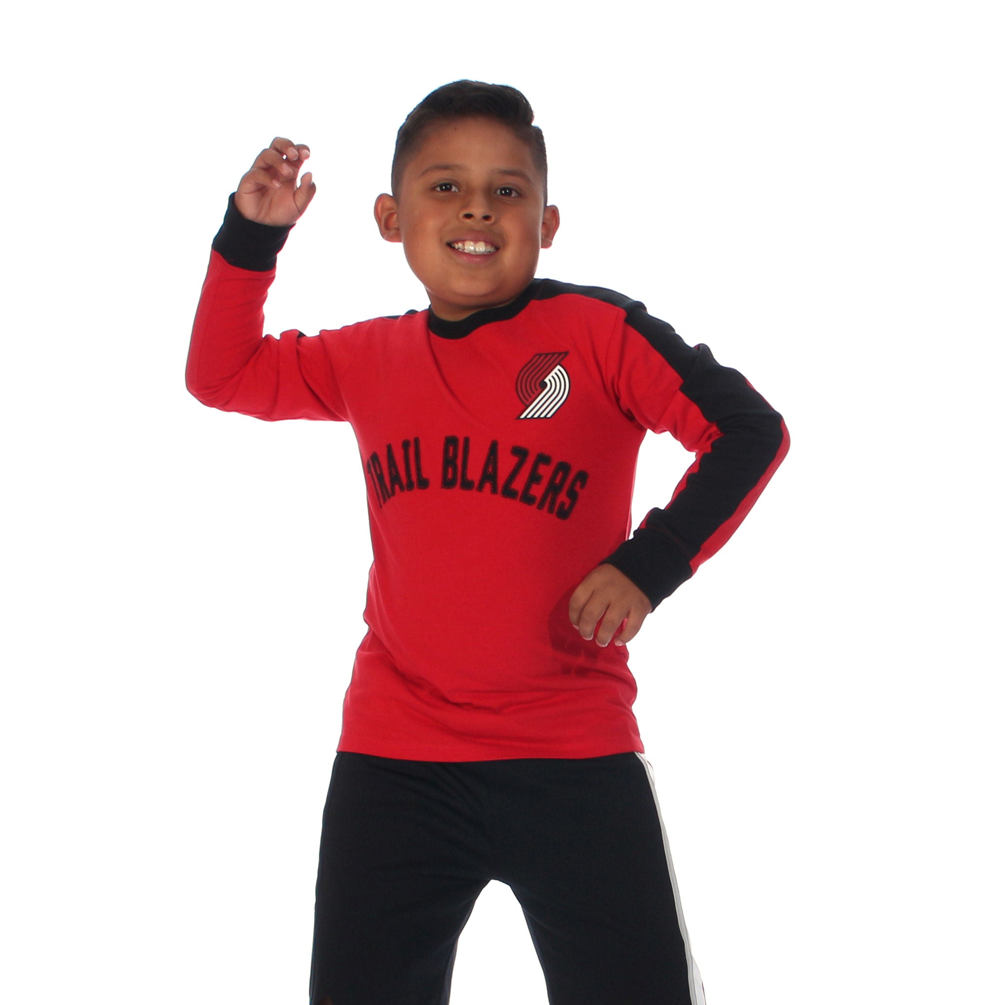 Trail Blazers Mainstay Youth Red Long Sleeve T-Shirt