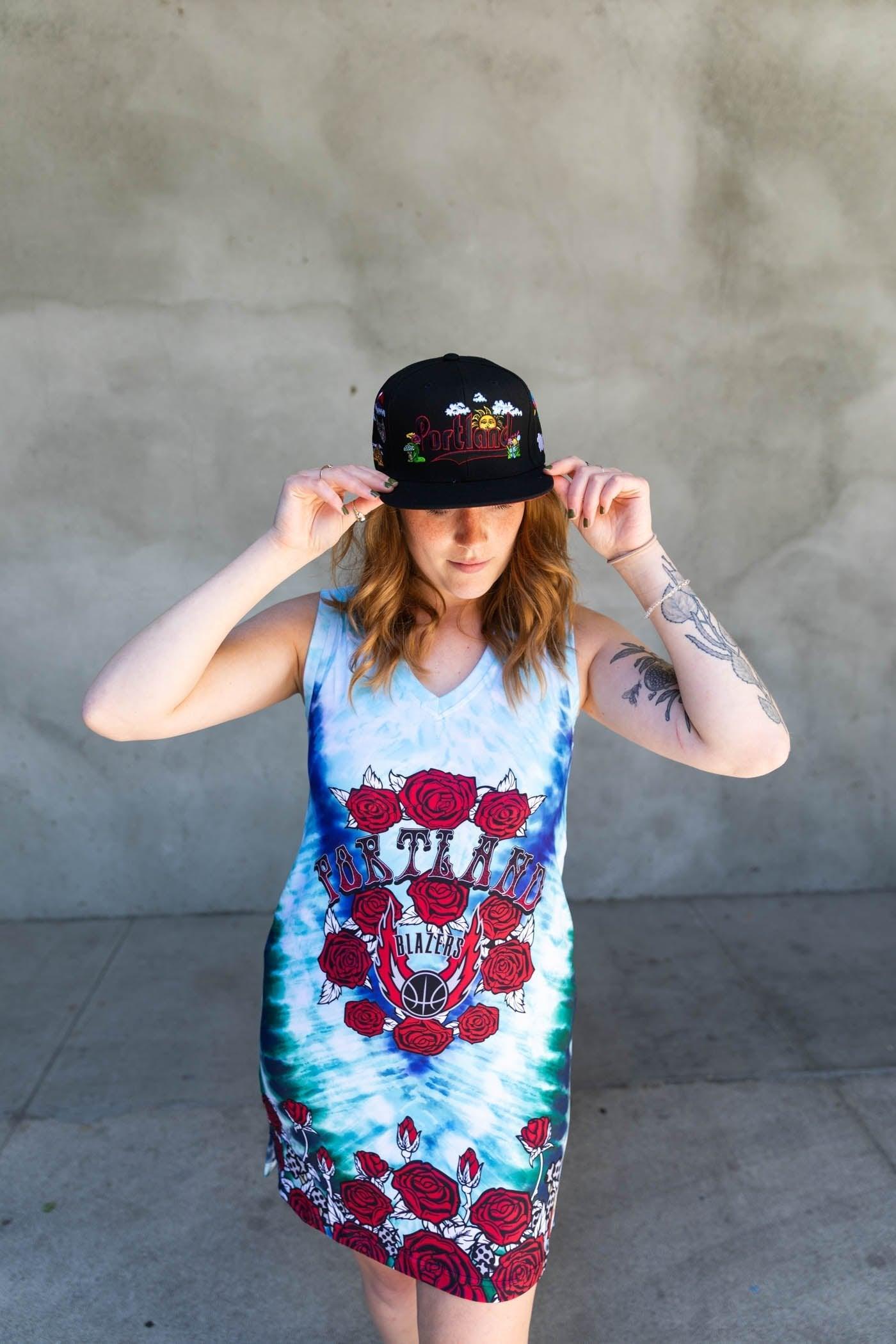 Trail Blazers Mitchell & Ness Women's Psychedelic Tank Dress - Rip City Clothing