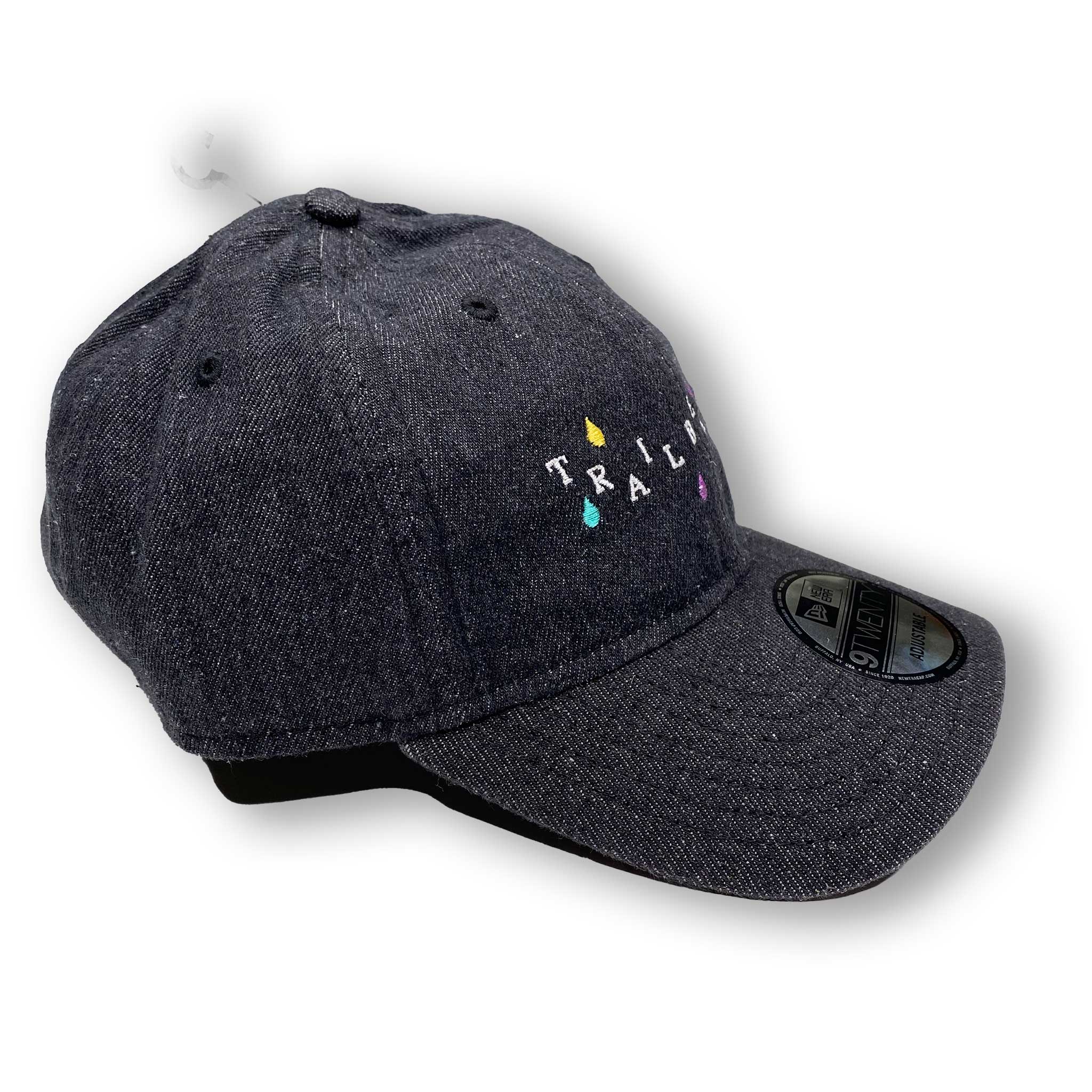 Trail Blazers New Era Droplets Black Denim Strapback Cap - OSFM - 