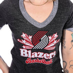 Trail Blazers New Era Women's Logo Stars T - Shirt - XS - 