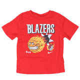 Trail Blazers Nike Cartoon Ball Kids Red T-shirt