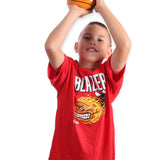 Trail Blazers Nike Cartoon Ball Youth Red T-Shirt - Rip City Clothing