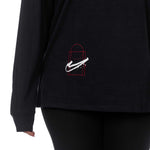 Trail Blazers Nike Courtside Max Black Long Sleeve T - Shirt - XS - 