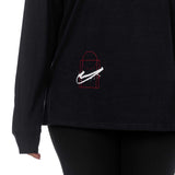 Trail Blazers Nike Courtside Max Black Long Sleeve T-Shirt