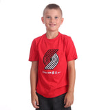 Trail Blazers Nike Crafted Logo Youth Red T-Shirt