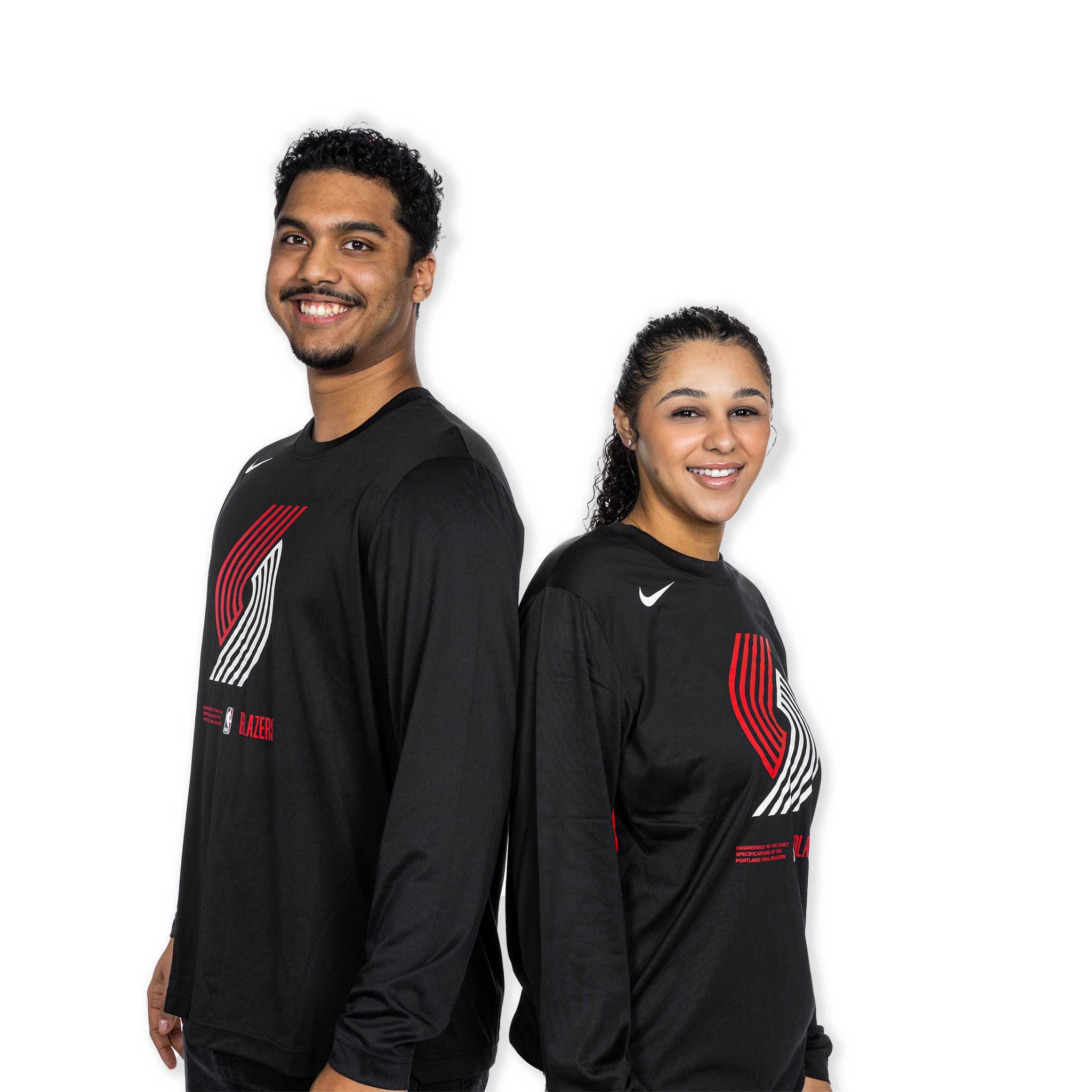 Trail Blazers Nike Logo Pregame Long Sleeve T-Shirt