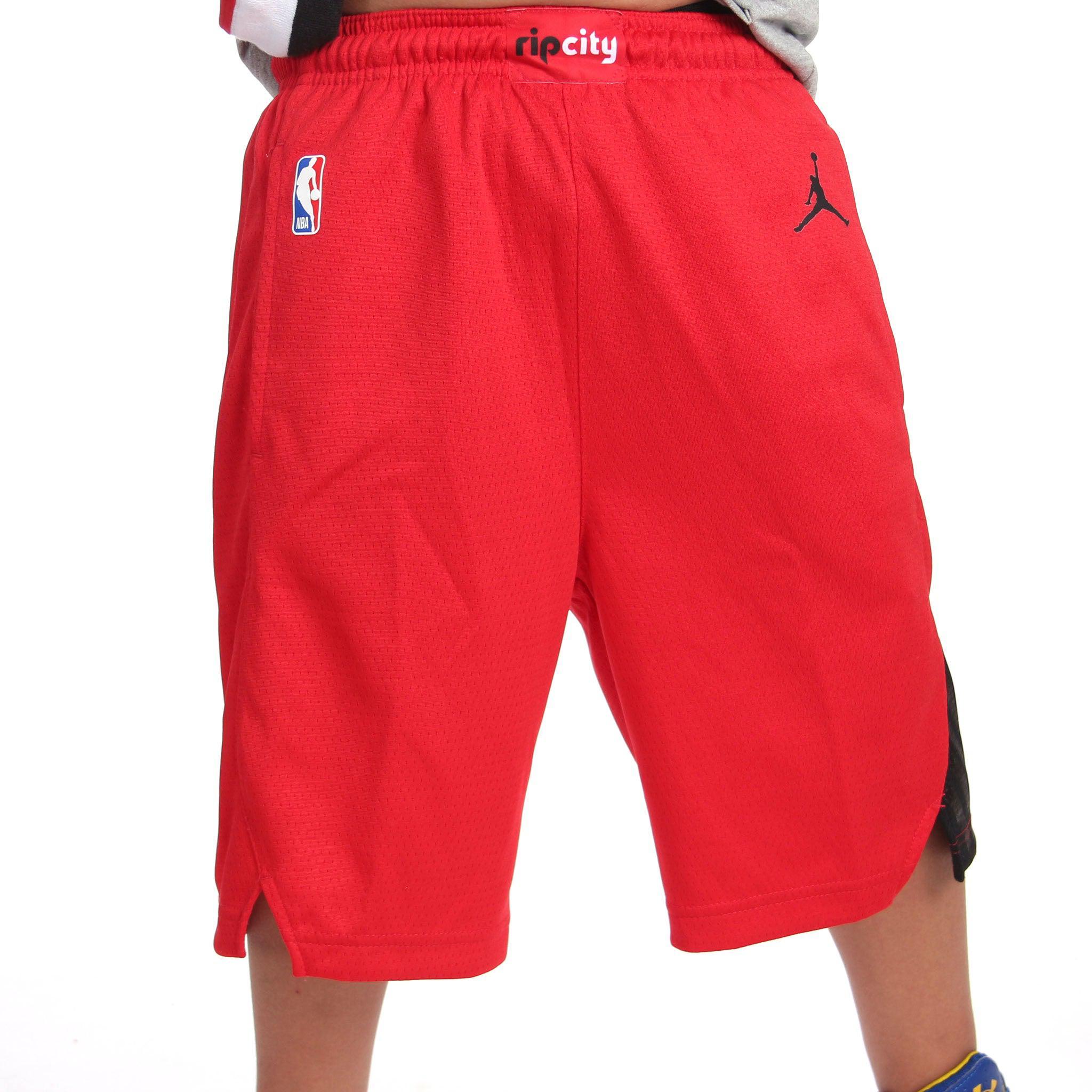 Trail Blazers Nike Statement Youth Red Shorts 2021-2022 - Rip City Clothing