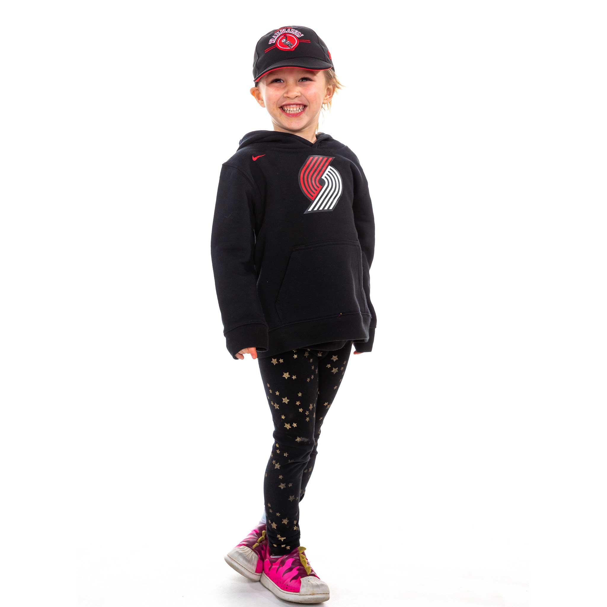 Trail Blazers Nike Toddler Essential Fleece Black Pullover - Rip City Clothing