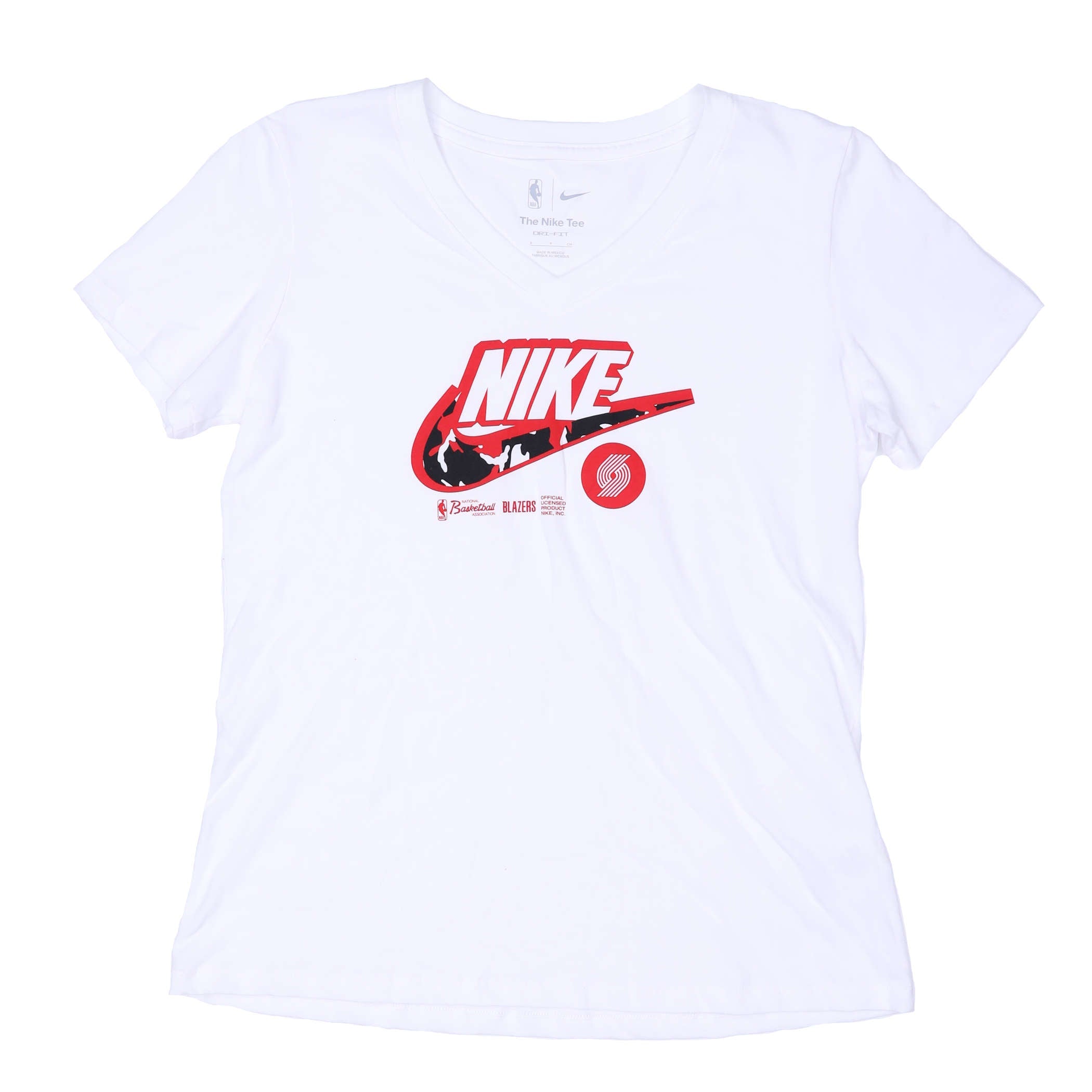 Trail Blazers Nike Women's Retro Swoosh T - Shirt - XS - 