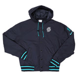 Trail Blazers PDX City Edition Nike Courtside Hooded Snap Up Bomber Jacket