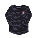 Trail Blazers Women's New Era Camo Long Sleeve T-Shirt - Rip City Clothing