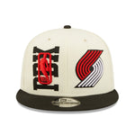 NEW ERA NBA 2022 DRAFT CAP CREAM BLACK ADJUSTABLE HAT